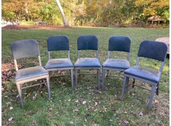 Set 5 Heavy Metal Chairs By Royal Metal Furniture