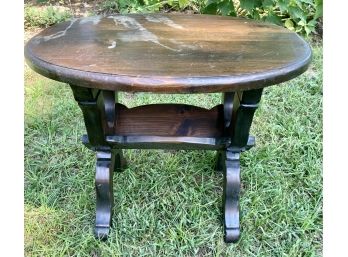 Darker Stained Side Table Ready To Repurpose
