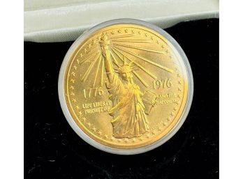American Revolution Statue Of Liberty Bicentennial Medal In Case With COA