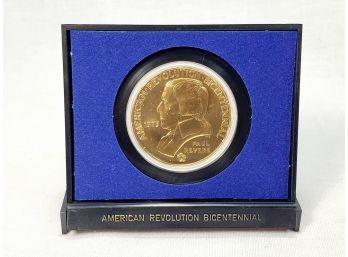 1975  Bicentennial Commemorative Medal Paul Revere In Stand Case With COA