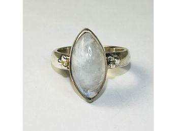 Sterling Silver White Moon Stone Ring