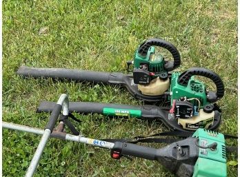 Lot Of Weed Eater Yard Tools - Weed Whacker And Blowers