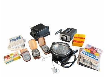 Vintage Camera Lot With Vintage Film And Polaroid Style Camera
