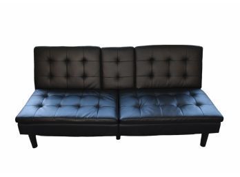Black Convertible Sofa Futon Style Couch