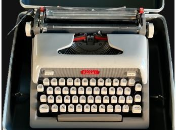 Vintage Grey Royal Futura Portable Typewriter