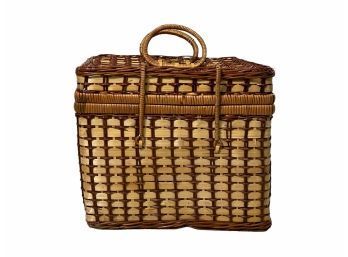 Vintage 21 Piece Bamboo Wicker Basket Set