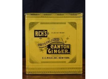 Vintage Richs Canton Ginger Advertising Tin