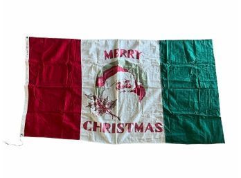 Awesome Vintage Christmas Flag