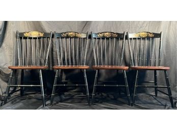 Set Of Four Vintage Hitchcock Chairs