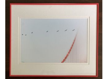 Golden Gate Bridge And Pelicans Dennis Kohn Limited Edition Print