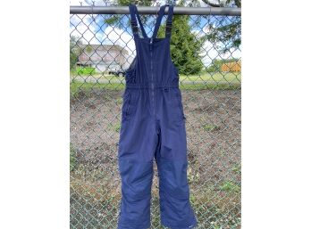 Lands End Children Size 14 Snow Pants Overall Winter Ski Pants Navy Blue