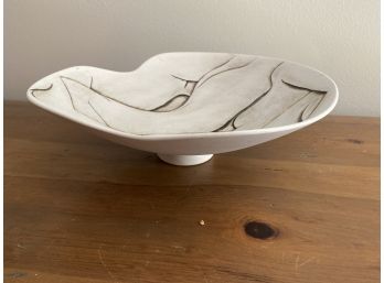 Signed Studio Ceramic Bowl  11.5x3.5 Illegible 1992 Koselee?