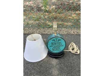 Bowers Mints Tin Container Desk Lamp 6x11in