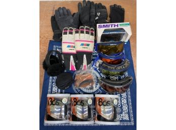 Ski Equipment Gloves Goggles Ear Warmers