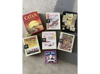 Puzzles And Board Games New Yorker Puzzles Shakespeare Bookcase Game Catan Trade Build Settle Deal Or Duel