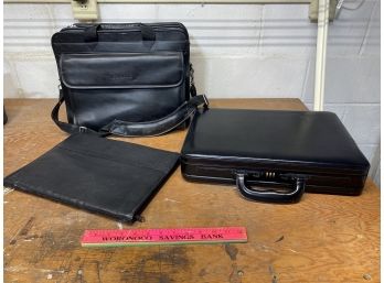 Leather Briefcase Lot Copaq Laptop Bag Condotti Hand Made Pad Folio