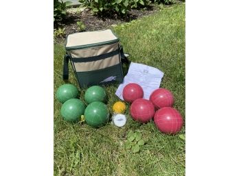 Lion Sports Bocce Ball Set With Carrying Case And Rules