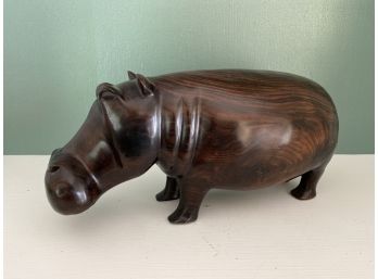 Hippopotamus Solid Wood African Looks To Be Ebony Very Dense Heavy Well Carved Beauty