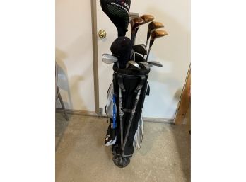 Mens Assorted Golf Clubs And TaylorMade Bag Orlimar TaylorMade Adamsgolf Titleist Wilson