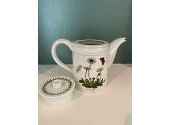 Ceramic Tea Pot Portmeirion Made In England The Botanic Garden Daisy 6.75x9.25x5no