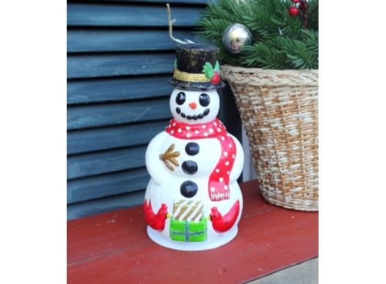 Rare Signed, NOT NUMBERED Ino Schiller Snowman Candy Container