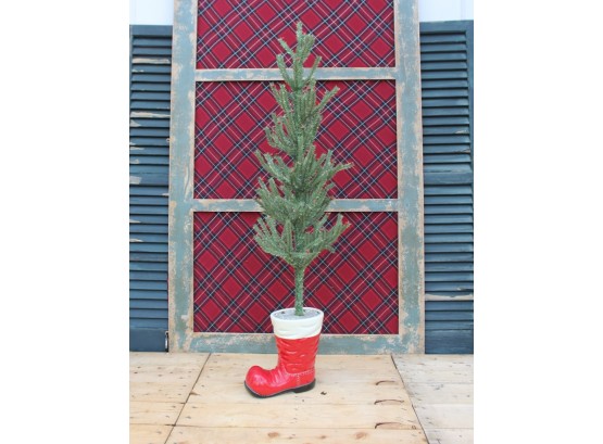 Christopher Radko 'Santa's Boot' Tree Stand And Faux Tree