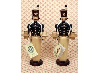 Christian Ulbrict Toy Soldier Candleholders Pair