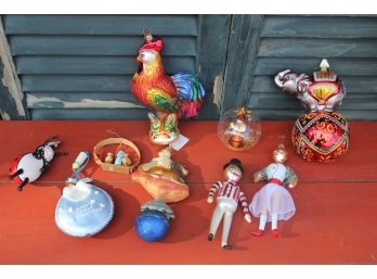 Radko Rooster And More Glass Ornaments