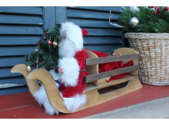 Vintage Ino Schaller Santa On Sled