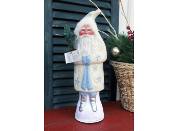 Handmade Ino Schaller For Christopher Radko Blue Star Santa