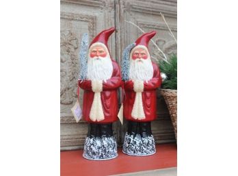Twin Ino Schaller Handmade Santa Candy Containers