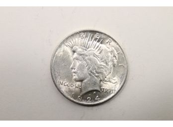 1924 Silver Peace Dollar Coin