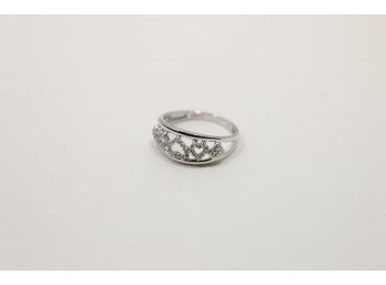 10k White Gold Diamond Ring Size 6.50