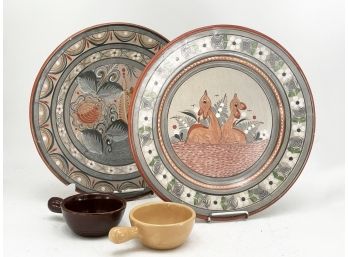 Vintage Earthenware Pottery Platters And More
