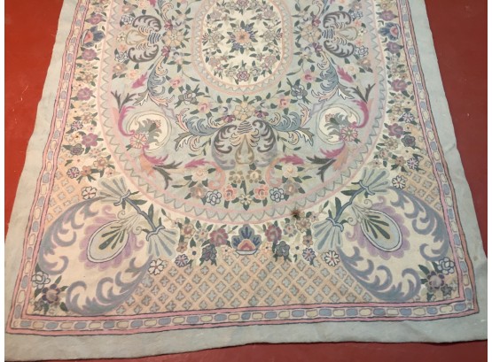 Hand Hooked Chain Stitched Rug (Click On Photograph For Full Description And Additional Photos)