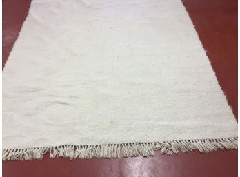 White Handmade Woven Rug (Click On Photograph For Full Description And Additional Photos)