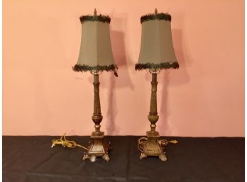 Pair Of Stylish Table Lamps. (Click On Photograph For Full Description And Additional Photos)