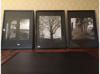 Set Of Three Framed Black And White Photographs. (Click On Photograph For Full Description And Additional Photos)