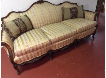 Antique 1880 Victorian Six Leg Camel Back Settee (Click On Photograph For Full Description And Additional Photos)