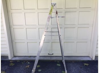 Easylight Aluminium White Metal 6' Step Ladder (Click On Photograph For Full Description And Additional Photos)
