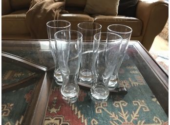 5 Pilsner Glasses