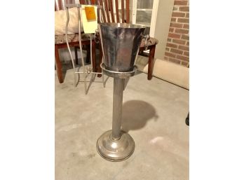 Silverplate Champagne Bucket On Silverplate Stand