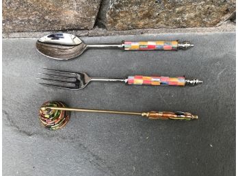 2  Servings Utensils & Candle Snuffer