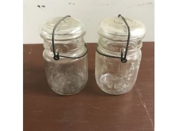 Ball Ideal And Atlar E-Z Seal Glass Canning Jars
