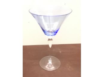 Blue Martini Glass