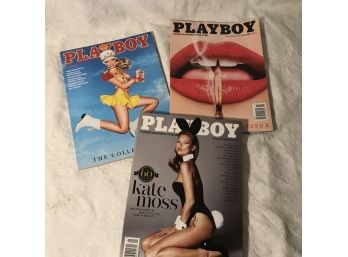 Three Play Boy Magazines