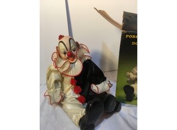 Vintage Porcelain Clown With Box