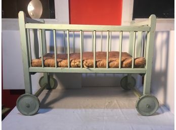 Antique Wooden Doll Bed