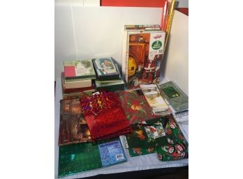 Large Group Of Christmas Boxes Cards Wrappings Stickers Etc -new