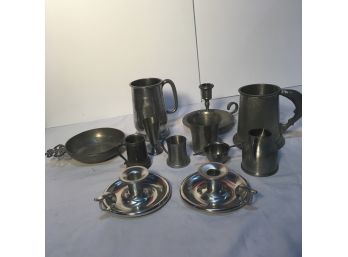 Group Of Pewter Articles